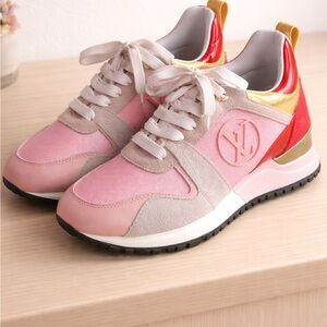 LV Pink, Red & Gold Women's Fashion Sneakers